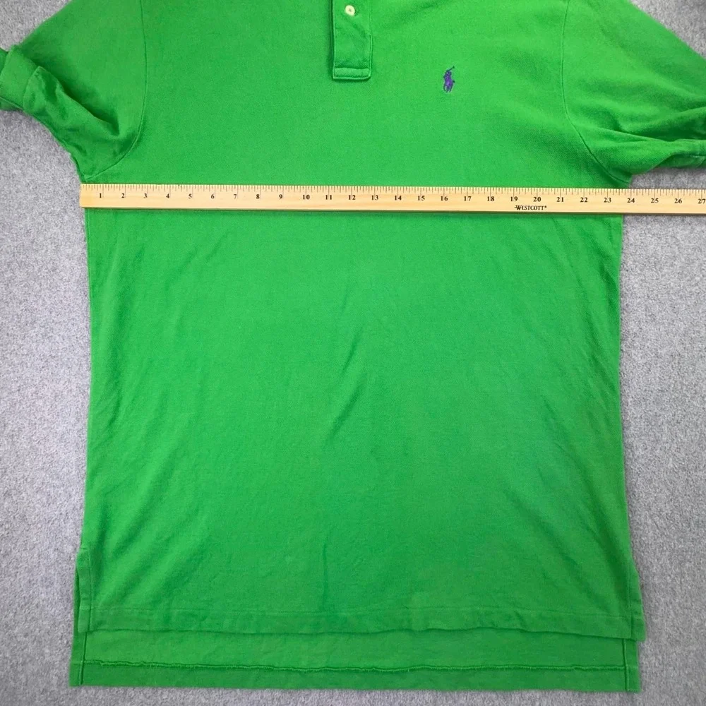 Polo Ralph Lauren Pique‎ Short Sleeve Polo Men's Size XL Green Purple Pony Joker